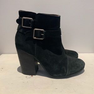 LUCKY BRAND black suede ankle boots